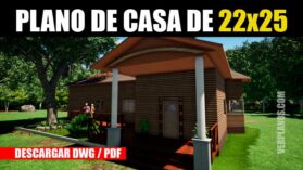 plano de casa de campo con medidas gratis dwg autocad pdf descargar