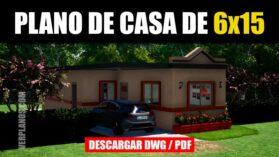 Plano de casa gratis con medidas autocad dwg y pdf descargar gratis