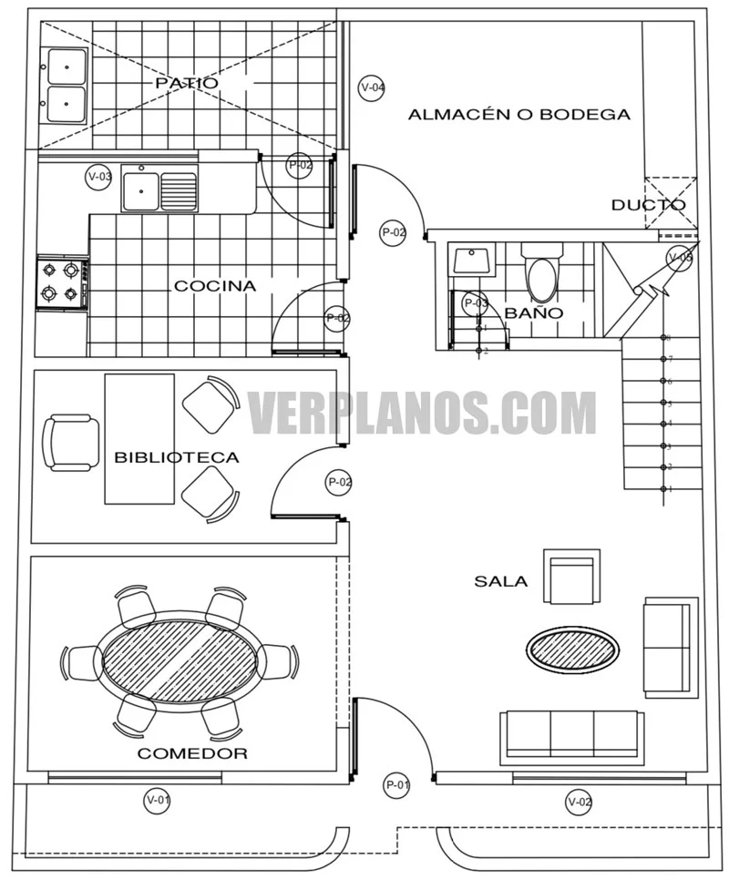 Plano primer piso plano de casa