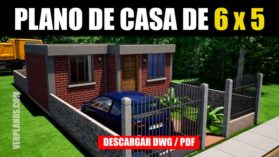 Plano de casa economica con medidas dwg pdf
