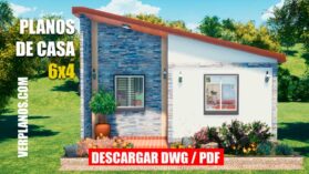 Plano de casa economica dwg para autocad y pdf