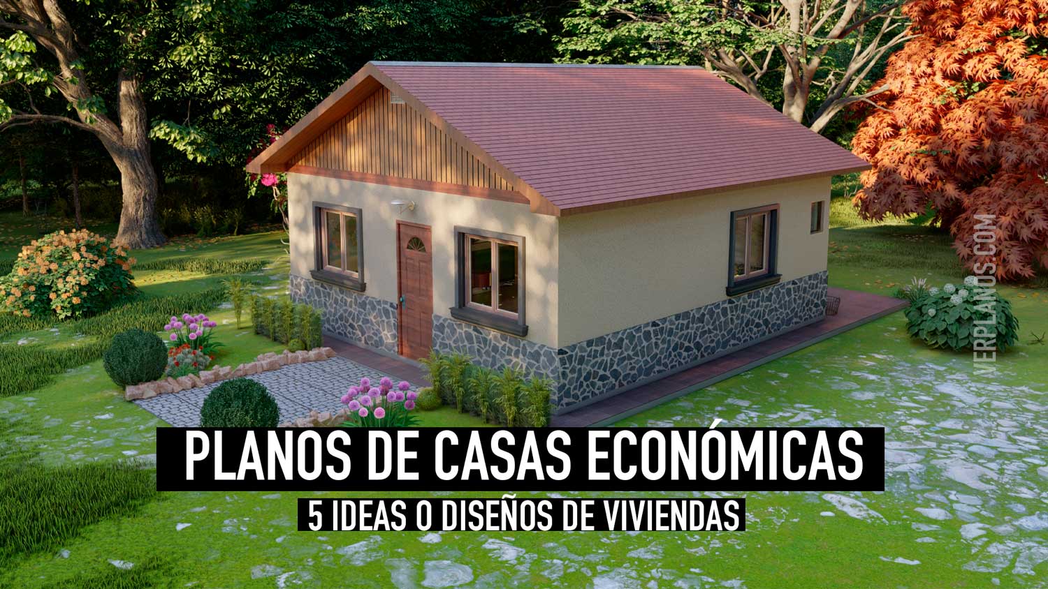 5 Planos de casas económicas prefabricadas para descargar en formato para Autocad y PDF ¡Gratis!