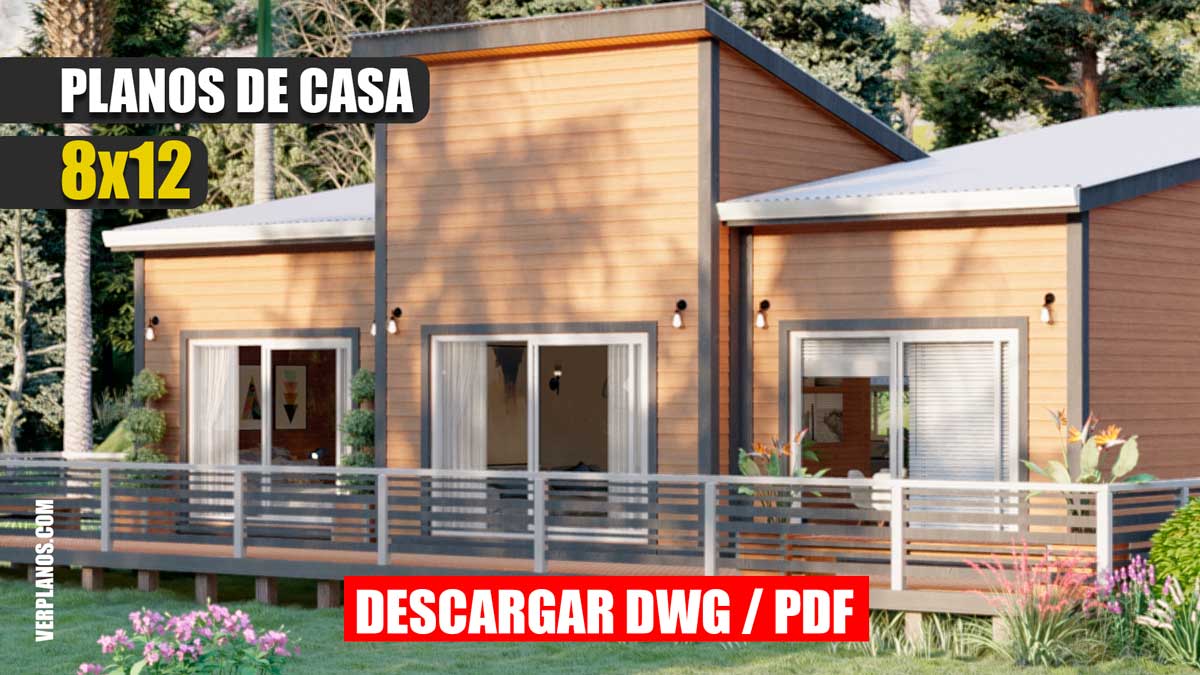 Planos de Cabaña ¡GRATIS! DWG y PDF - Casa de Campo