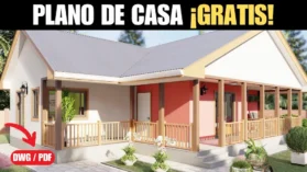 Plano de casa gratis descargar en formato DWG o PDF