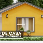 Plano de casa económica de 3 dormitorios para descargar en PDF y DWG